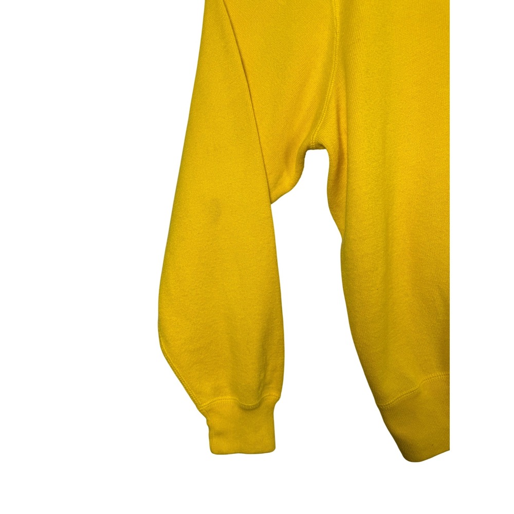 VINTAGE POLO GOLF Ralph Lauren Bright Yellow Crewneck Sweater Heritage Crest, XL - Picture 5 of 7